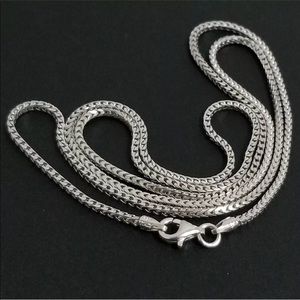 925 Sterling Silver 1.5mm Box Chain Necklace